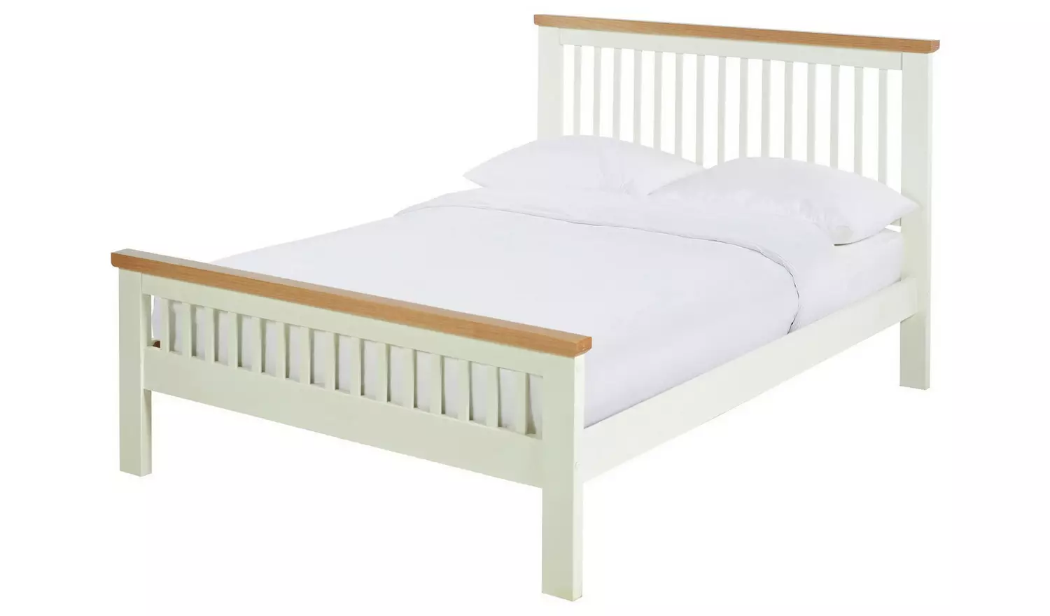 Argos Home Aubrey Small Double Wooden Bed Frame - Two Tone