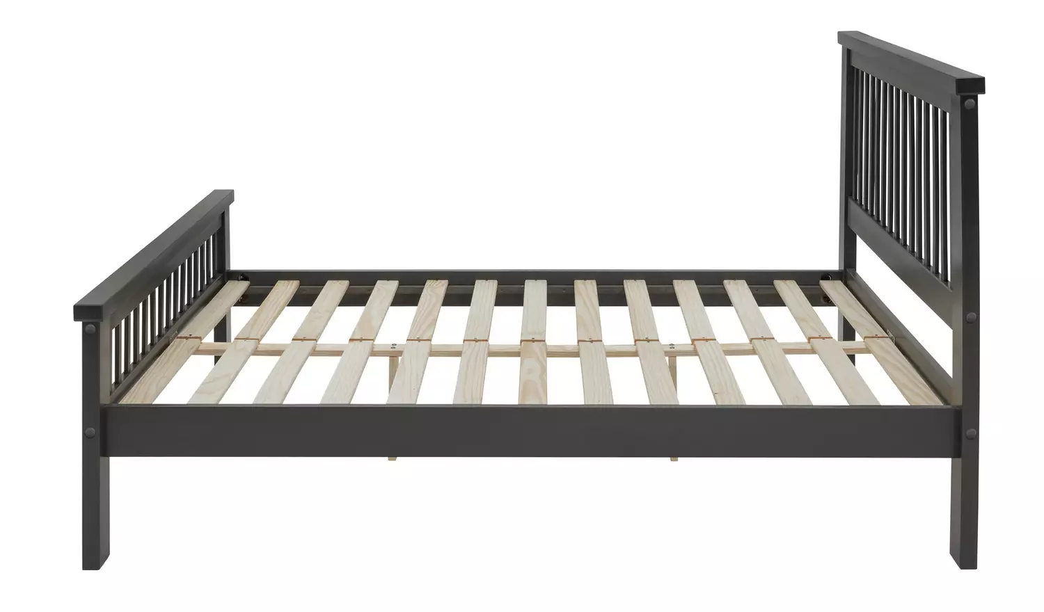 Argos Home Aubrey Double Wooden Bed Frame - Charcoal