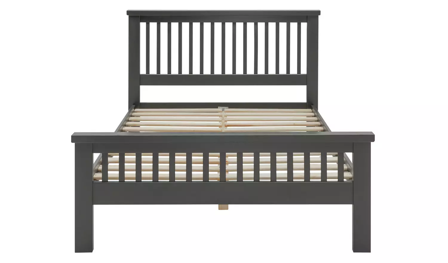 Argos Home Aubrey Double Wooden Bed Frame - Charcoal
