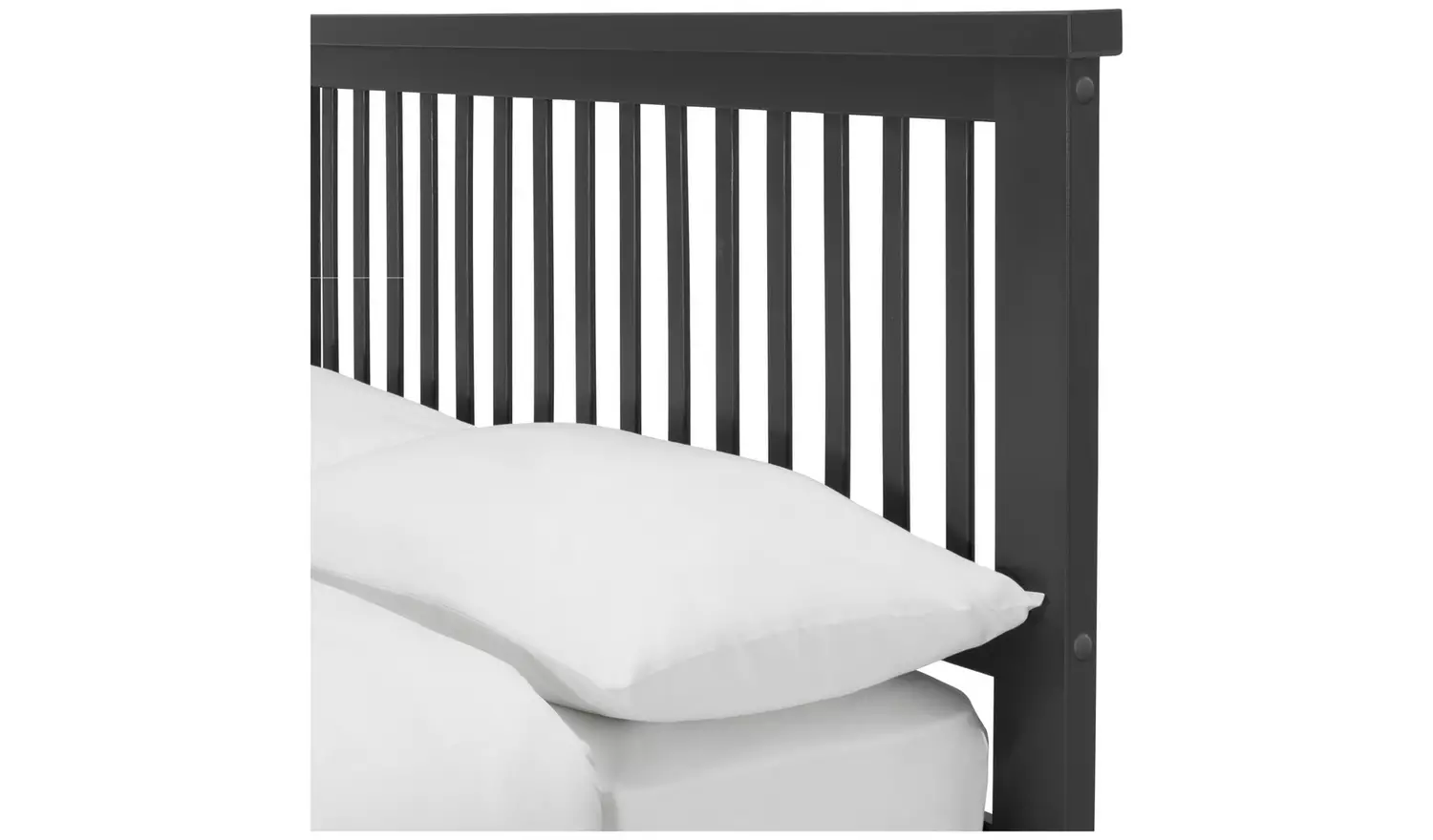 Argos Home Aubrey Double Wooden Bed Frame - Charcoal