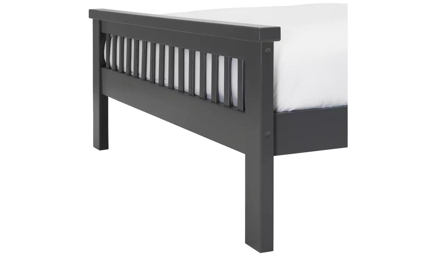 Argos Home Aubrey Double Wooden Bed Frame - Charcoal