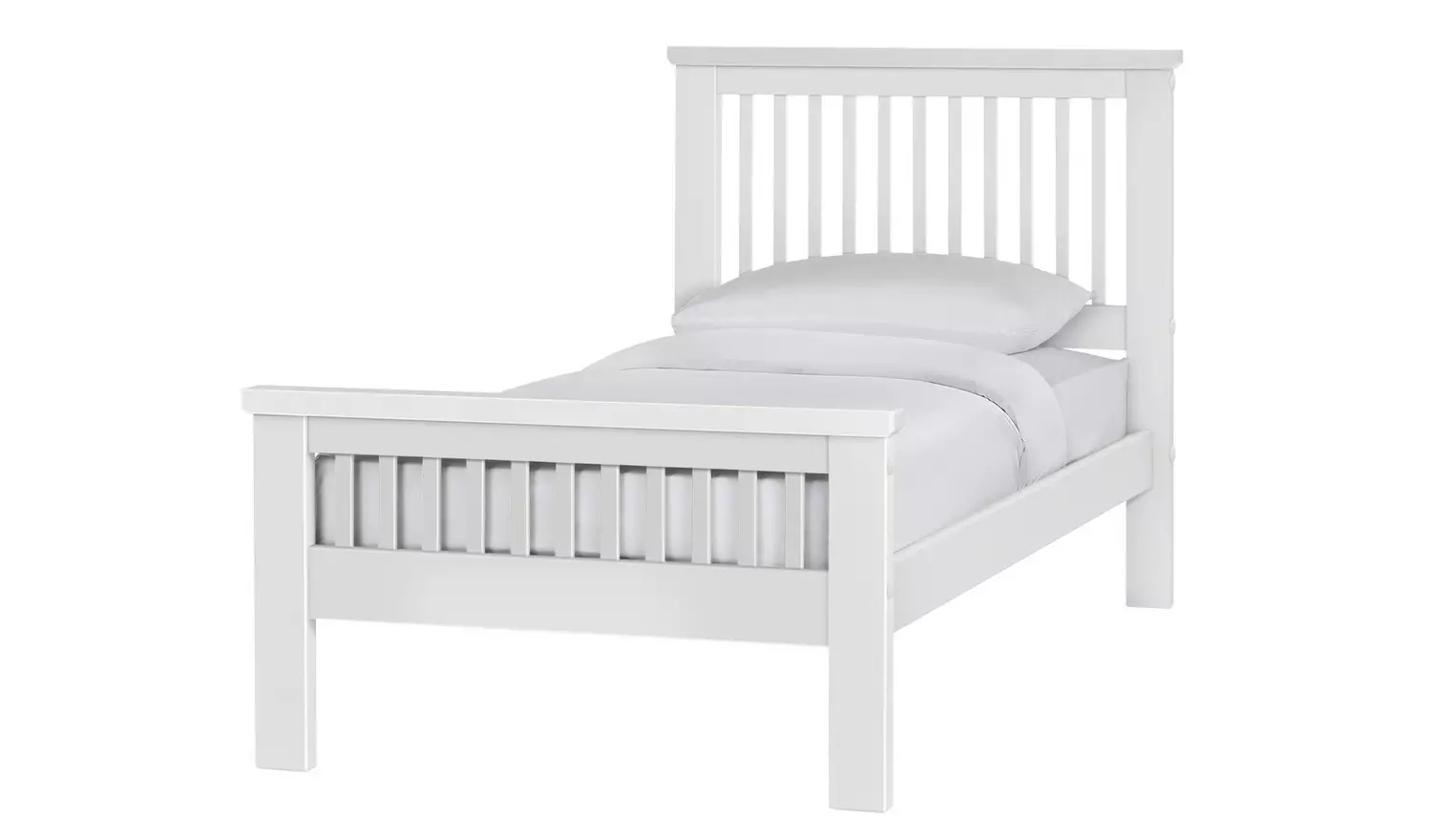 Argos Home Aubrey Single Wooden Bed Frame - White