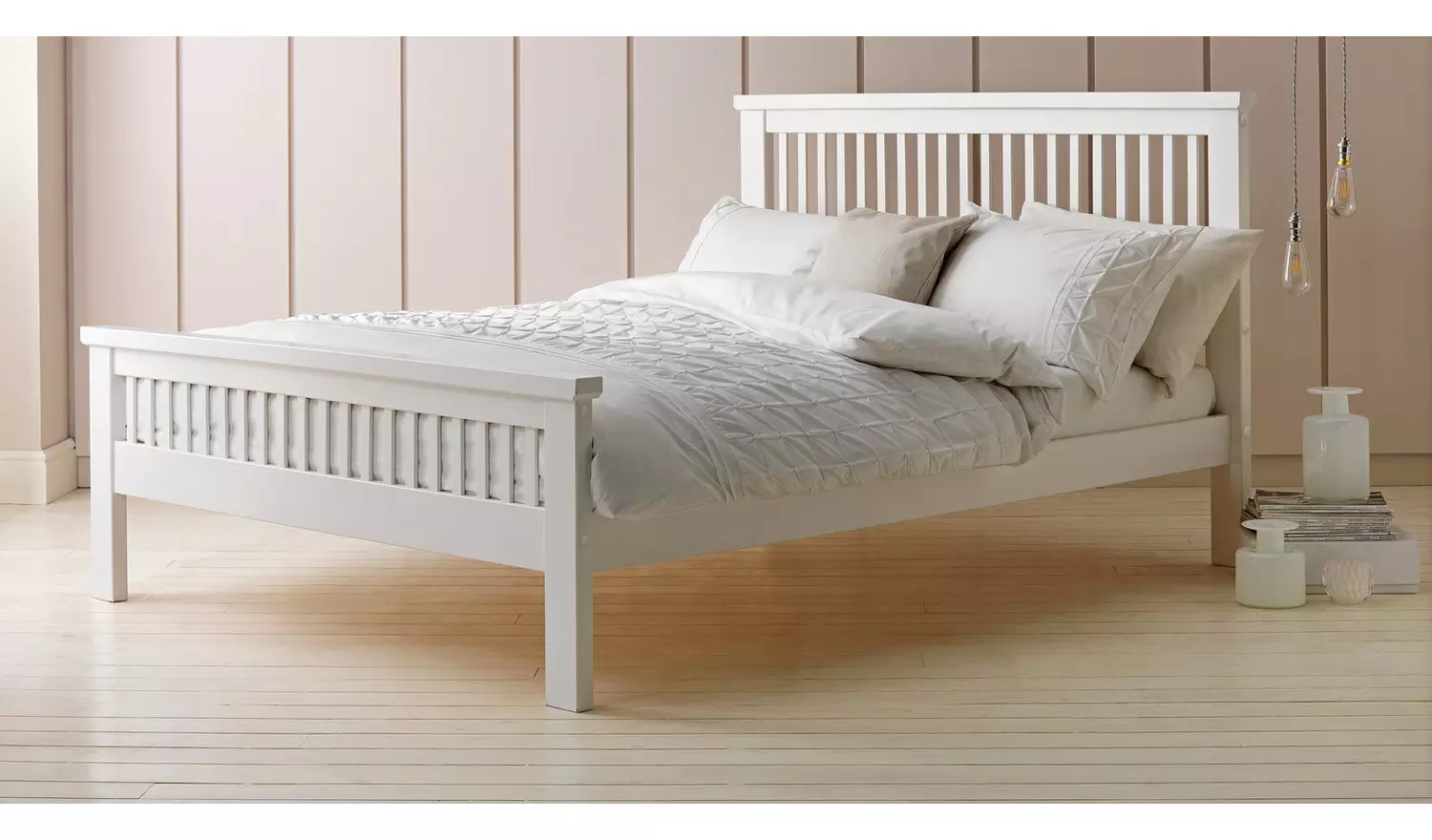 Argos Home Aubrey Superking Wooden Bed Frame - White