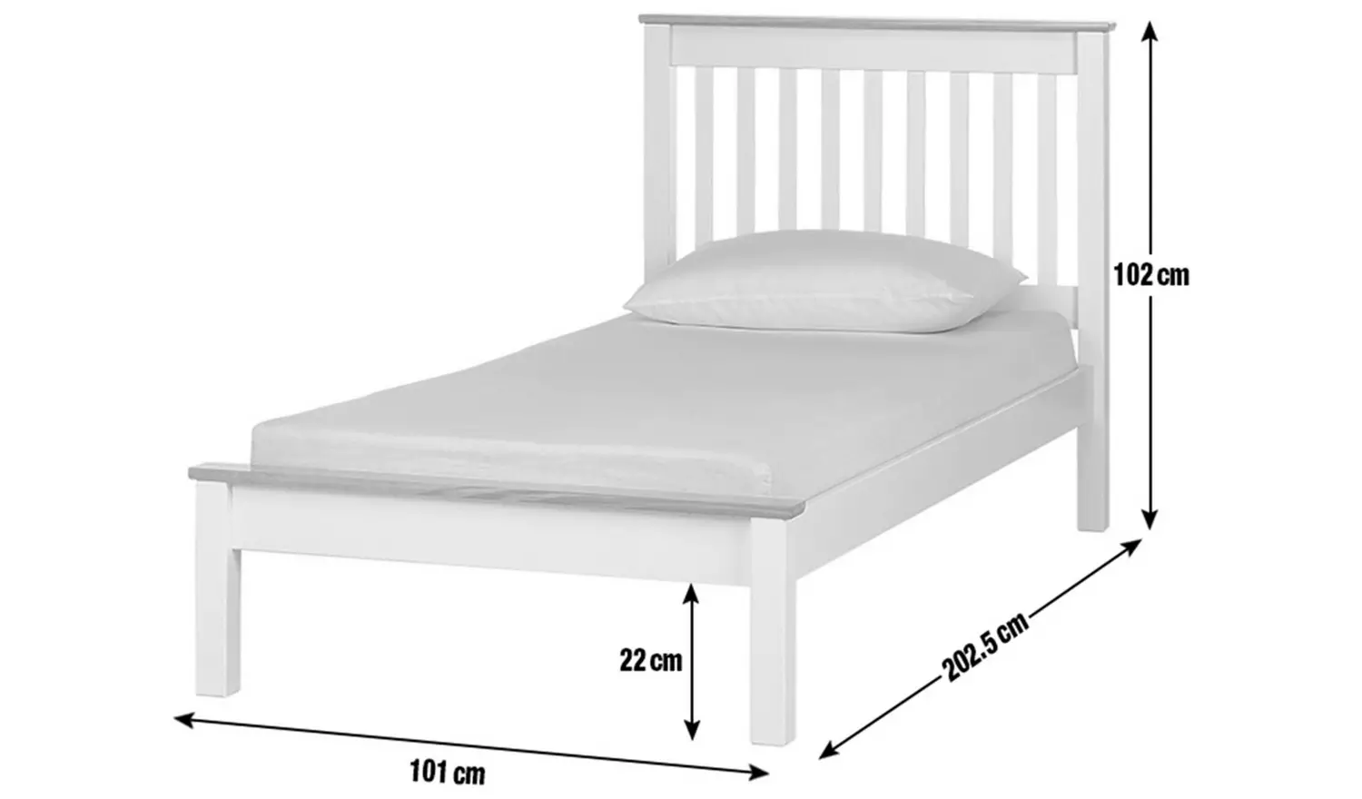 Argos Home Aspley Single Wooden Bed Frame - Oak Stain