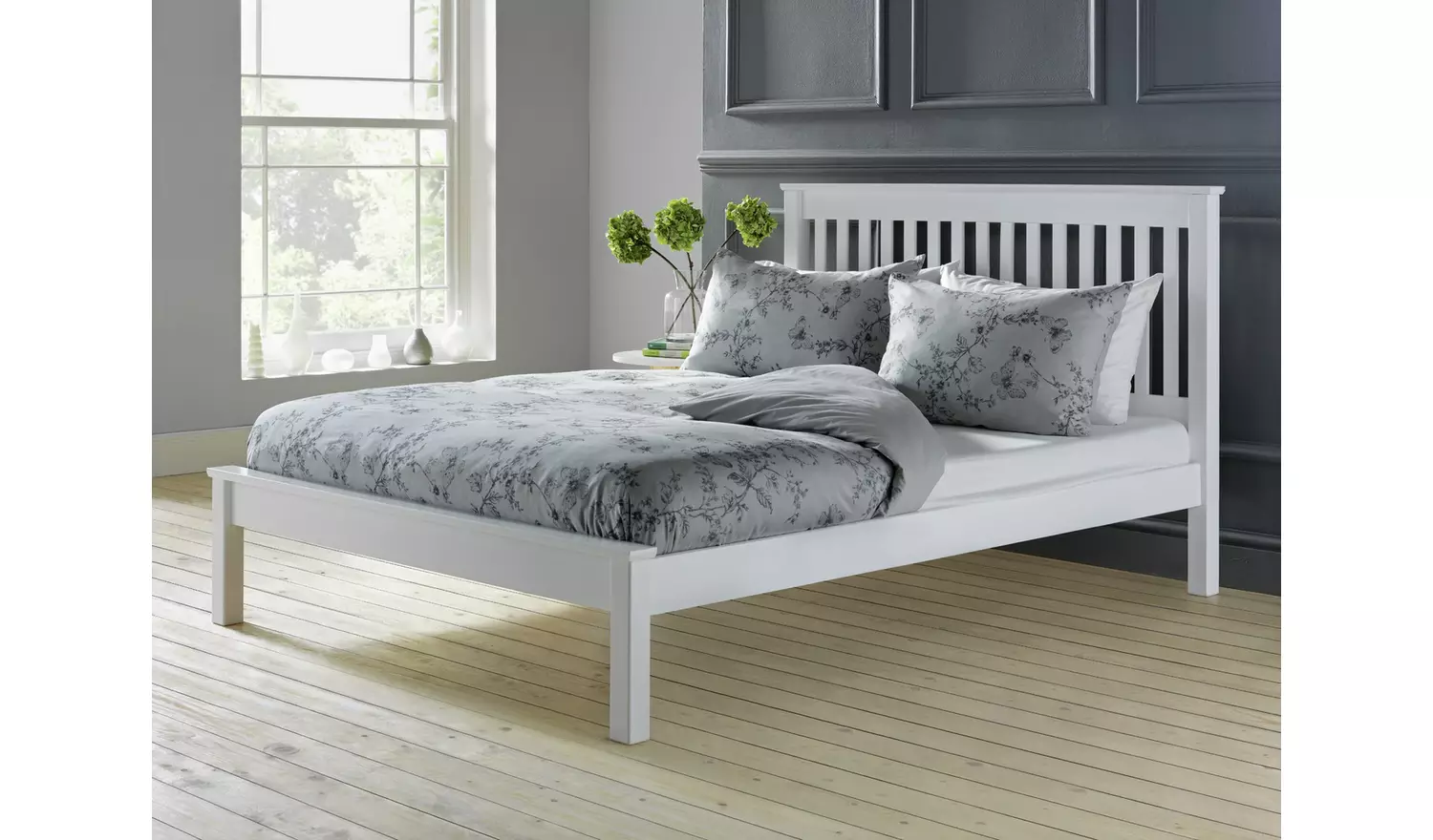 Argos Home Aspley Kingsize Wooden Bed Frame - White