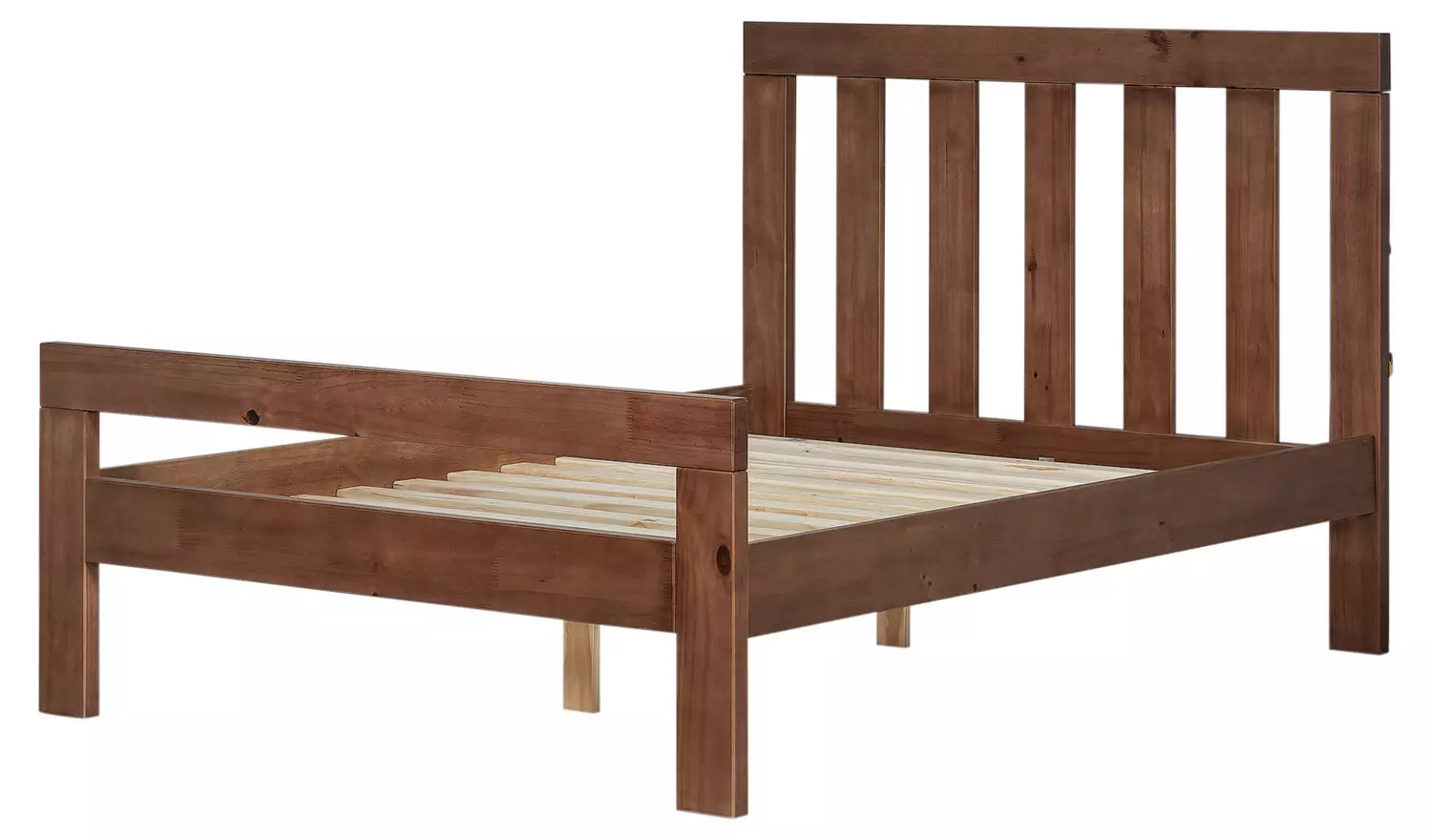 Argos Home Chile Double Wooden Bed Frame - Dark Wood