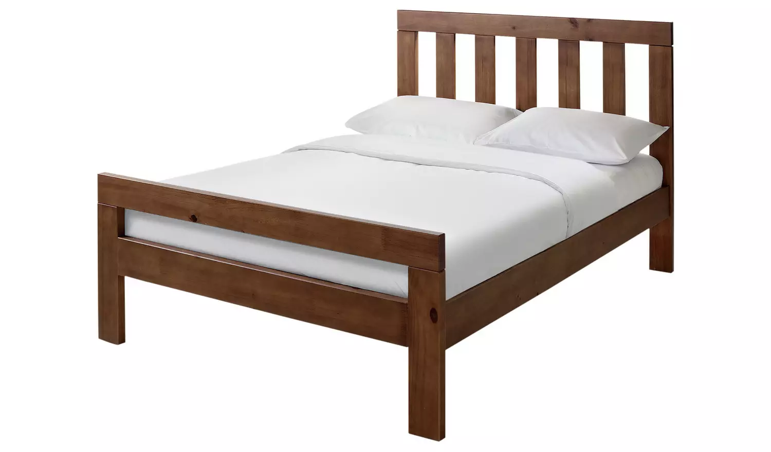 Argos Home Chile Kingsize Wooden Bed Frame - Dark Wood