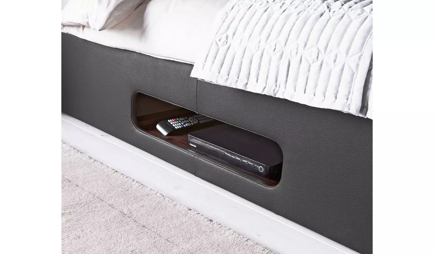 Argos Home Gemini Kingsize TV Bed Frame - Black