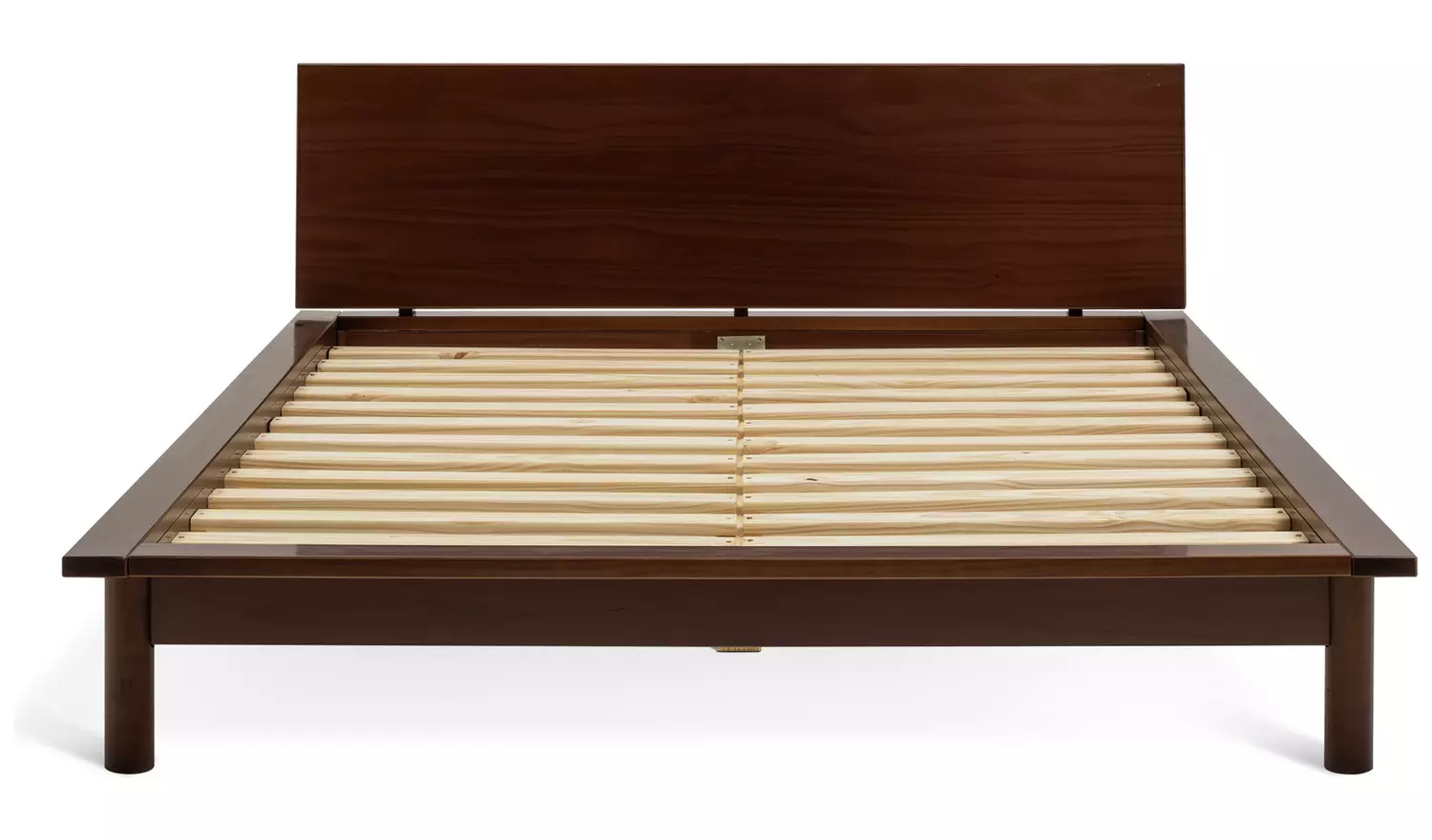Habitat Akio Double Wooden Platform Bed Frame - Walnut