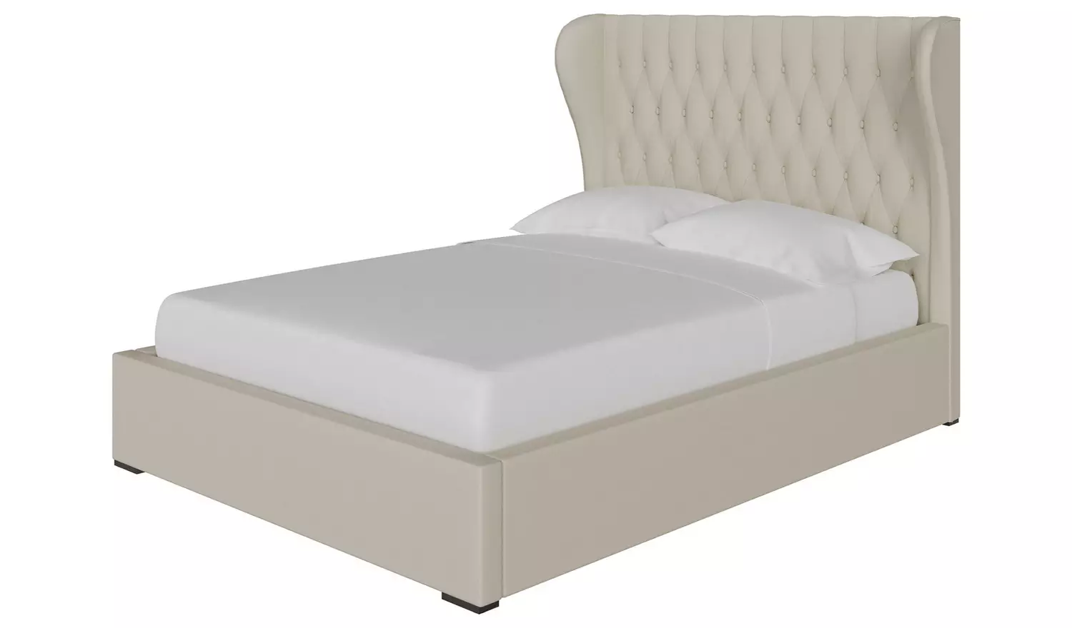 GFW Dakota Kingsize Fabric End Lift Ottoman Bed - Natural