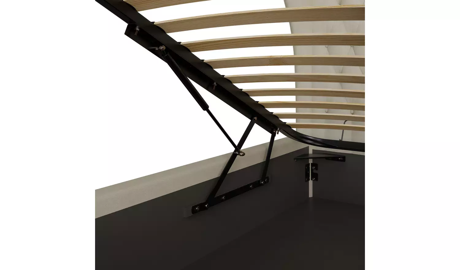 GFW Dakota Kingsize Fabric End Lift Ottoman Bed - Natural