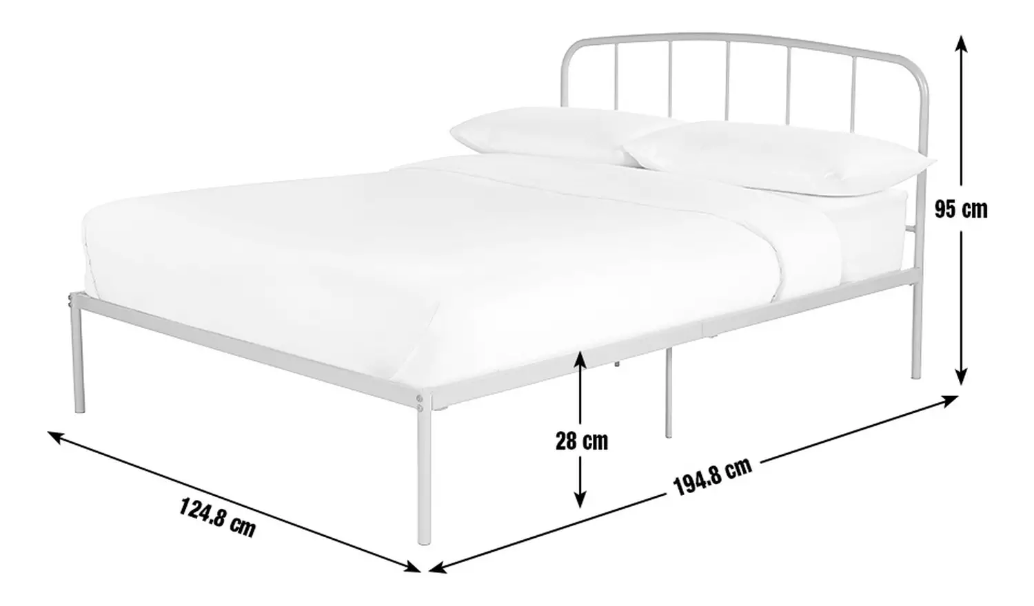 Argos Home Freja Small Double Metal Bed Frame - Silver