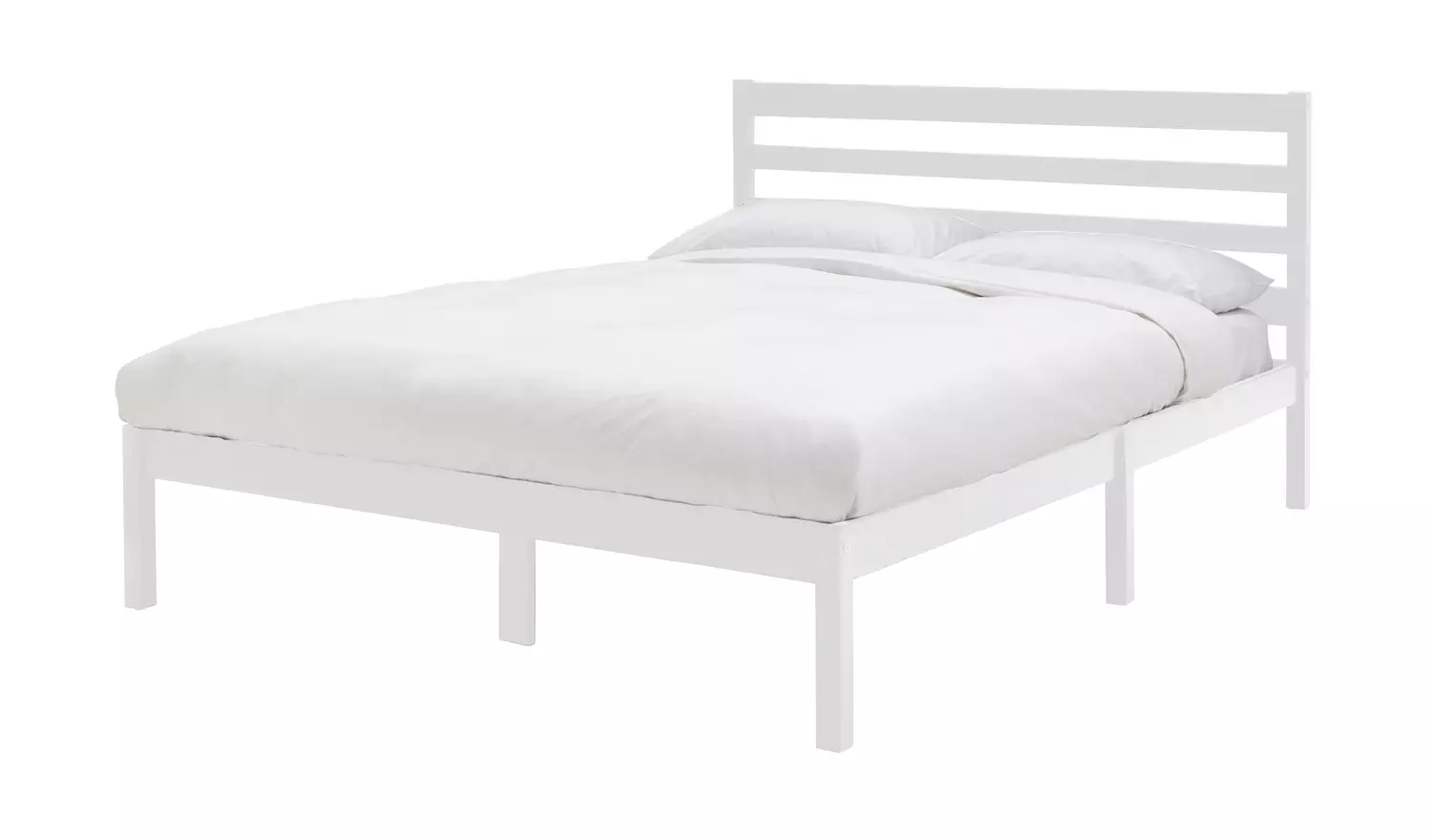 Argos Home Kaycie Small Double Wooden Bed Frame - White