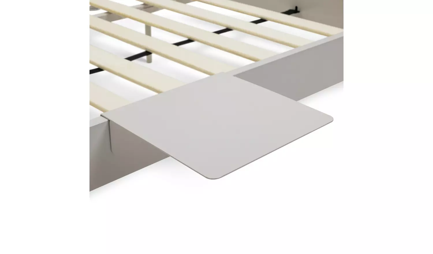 Habitat Maddox Double Metal Bed with Bedside - Off White