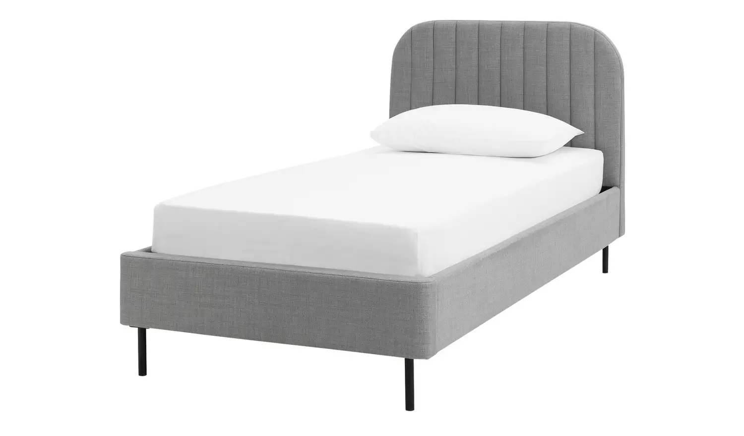 Argos Home Fulford Single Fabric Bed Frame - Grey