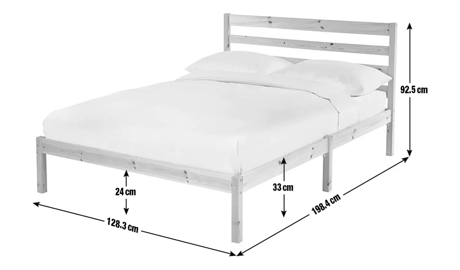 Argos Home Kaycie Small Double Wooden Bed Frame - Pine