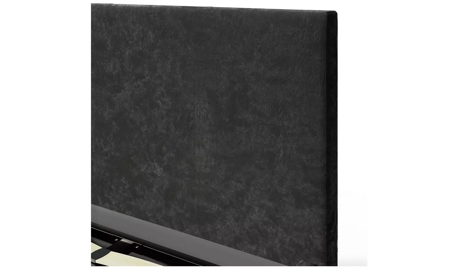 GFW End Lift Single Velvet End Lift Ottoman Bed - Black