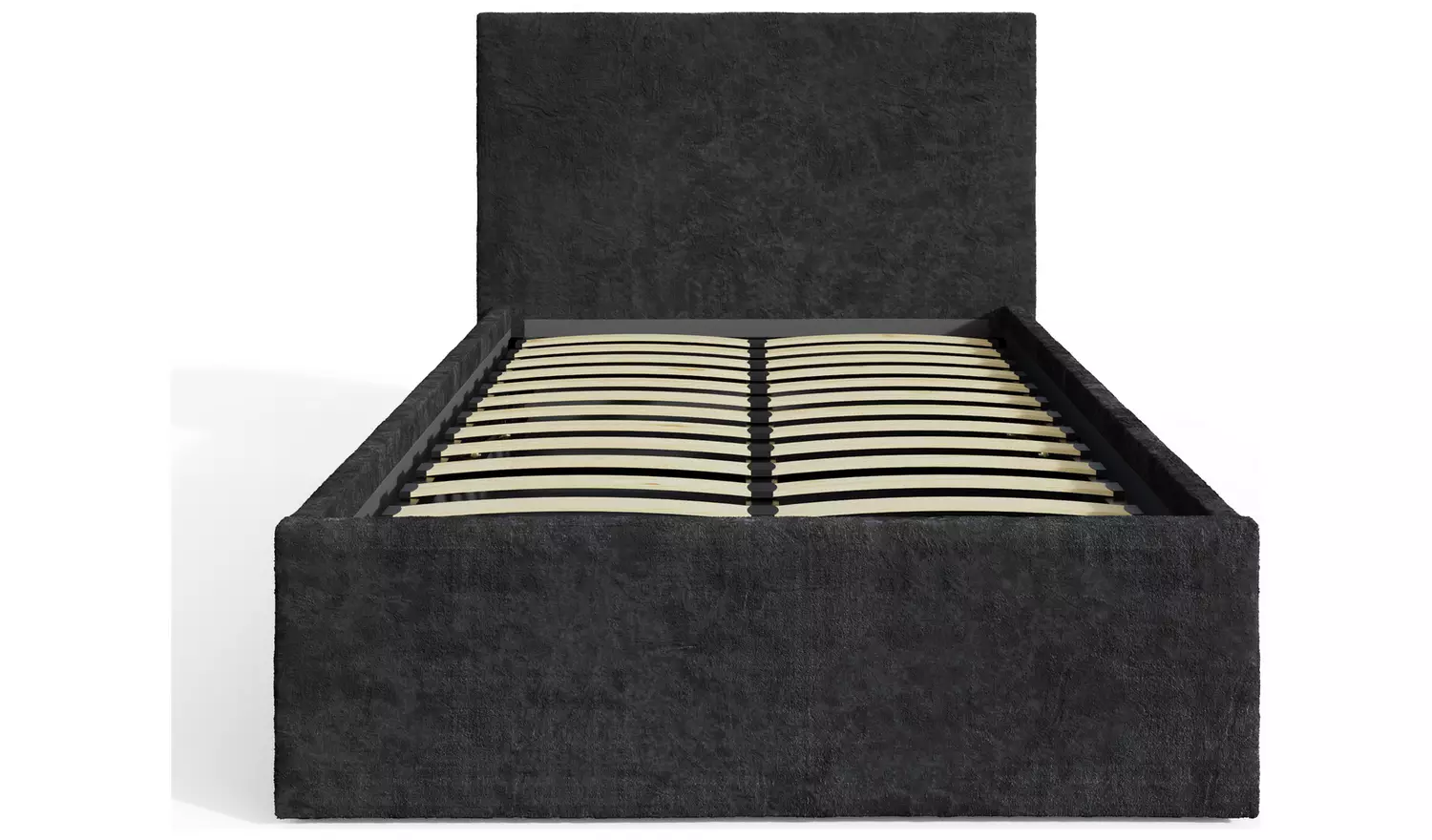 GFW End Lift Single Velvet End Lift Ottoman Bed - Black