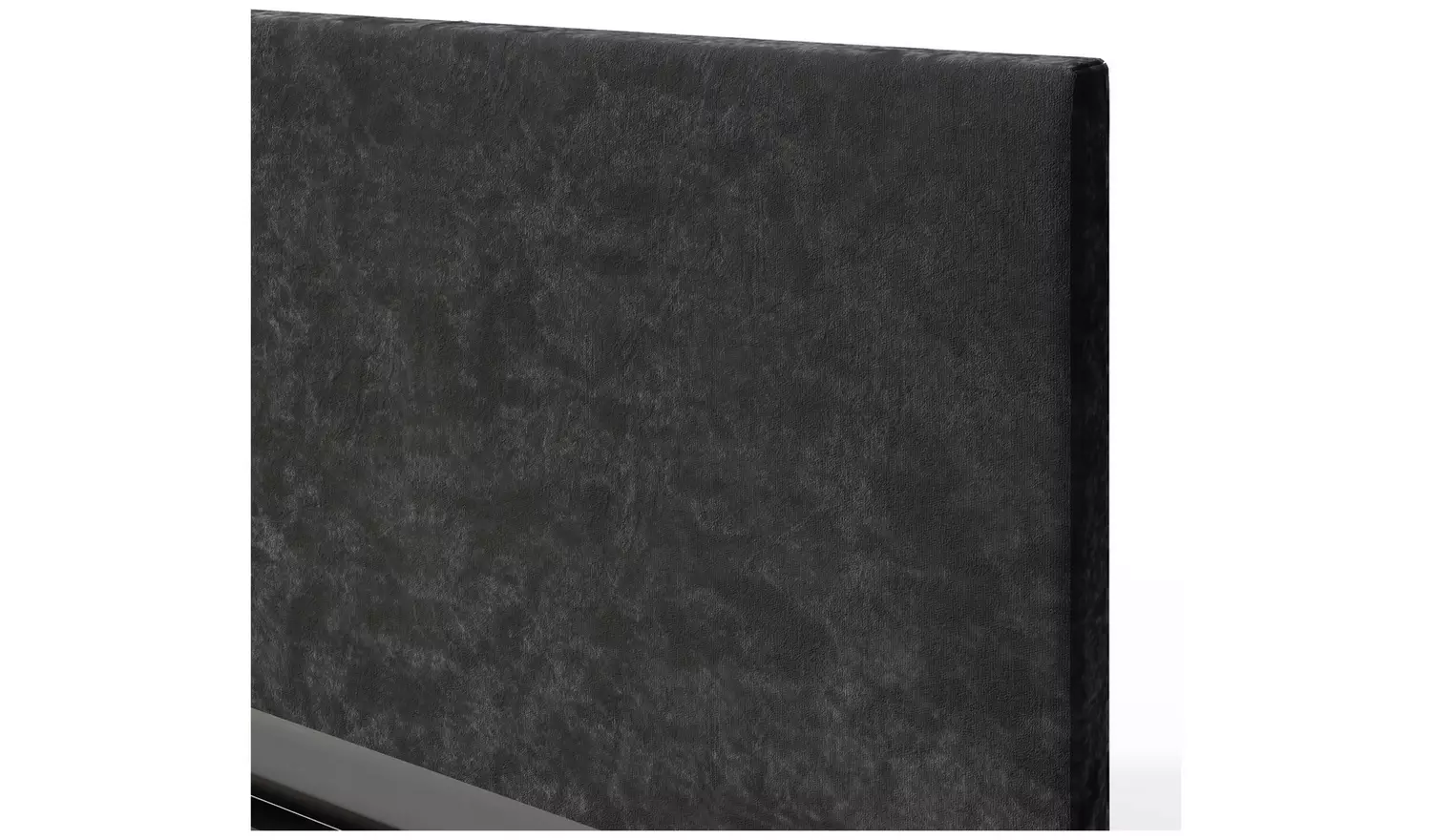 GFW End Lift Double Velvet End Lift Ottoman Bed - Black