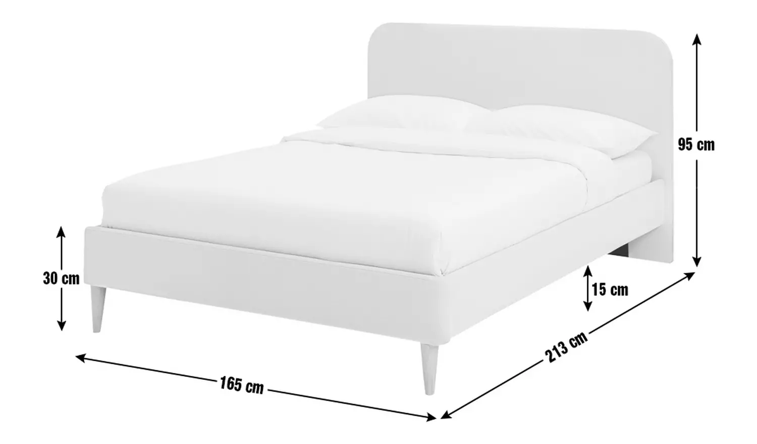 Argos Home Mya Kingsize Fabric Bed Frame - Natural