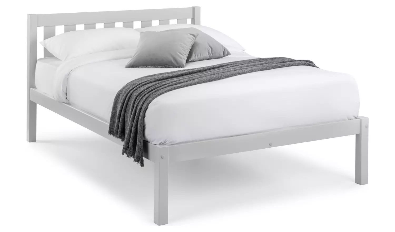 Julian Bowen Luna Double Wooden Bed Frame - Grey