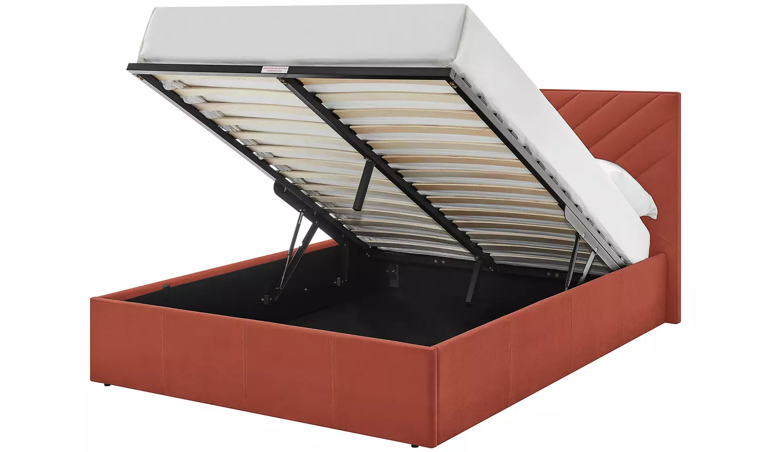 Argos Home Luca Small Double End Lift Ottoman Bed - Orange