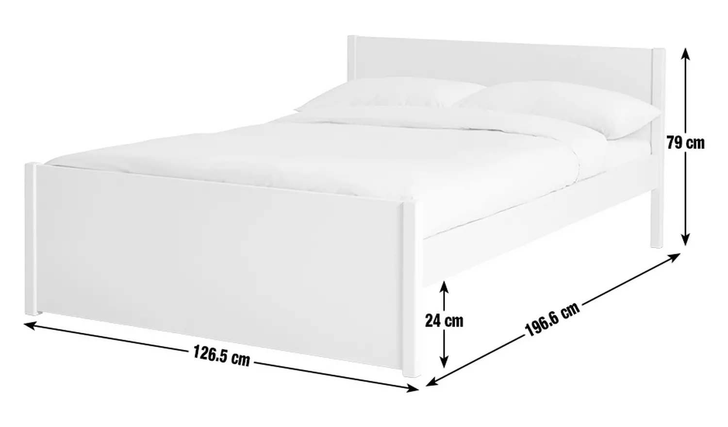 Argos Home Jenson Small Double Wooden Bed Frame - White