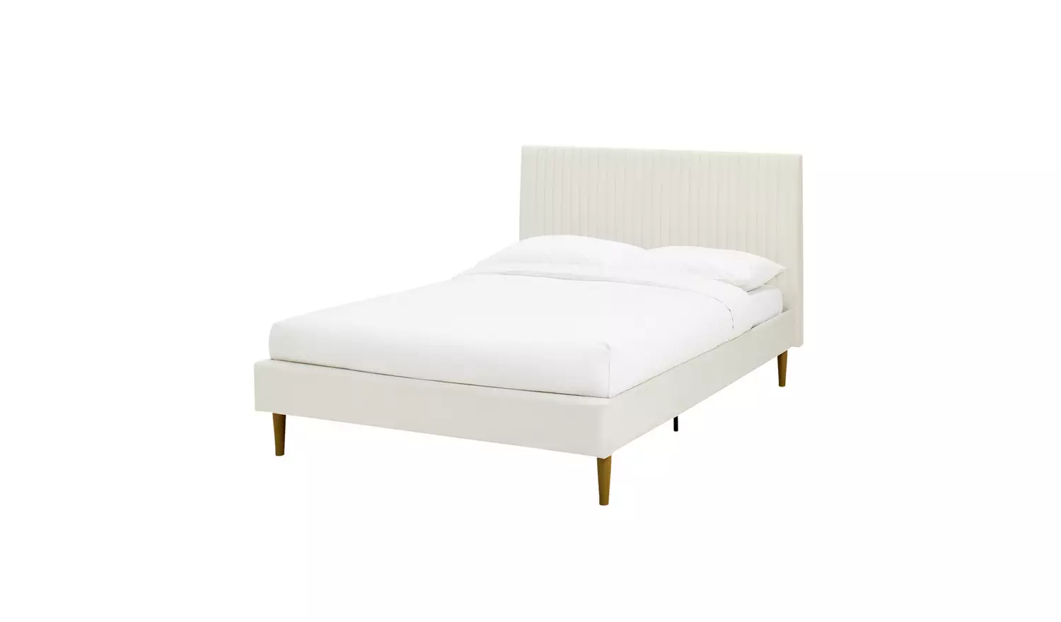 Argos Home Ada Velvet Bed Frame - Natural
