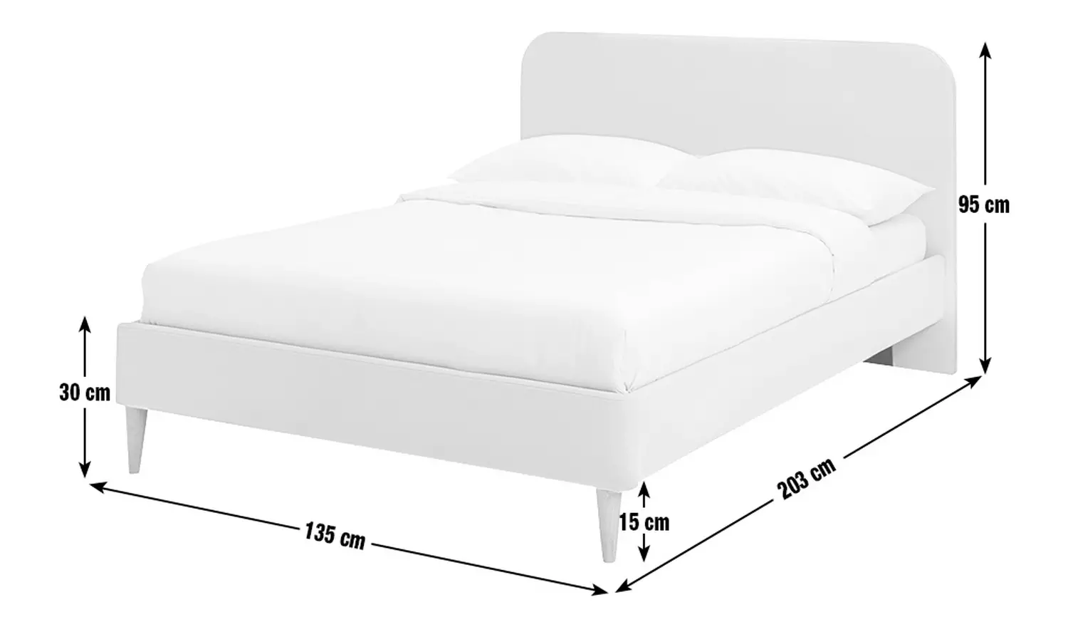 Argos Home Mya Small Double Fabric Bed Frame - Natural