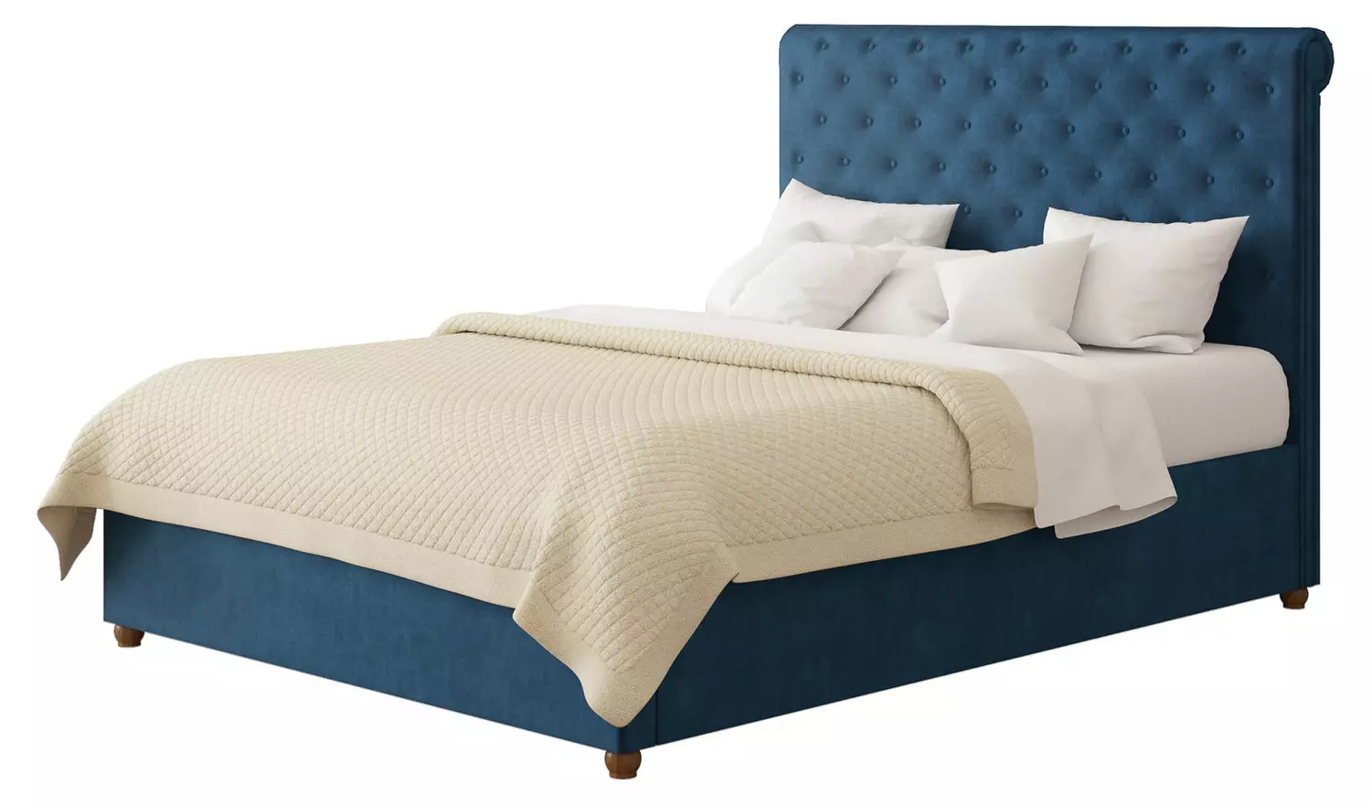 Aspire Taylor Small Double End Lift Ottoman Bed - Navy