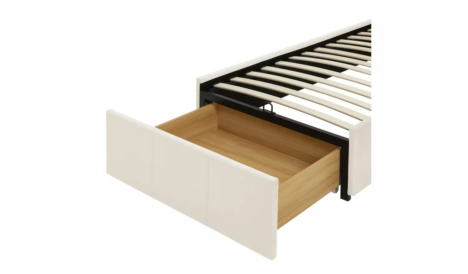 Argos Home Pandora Single Drawer Storage Bed Frame - Cream