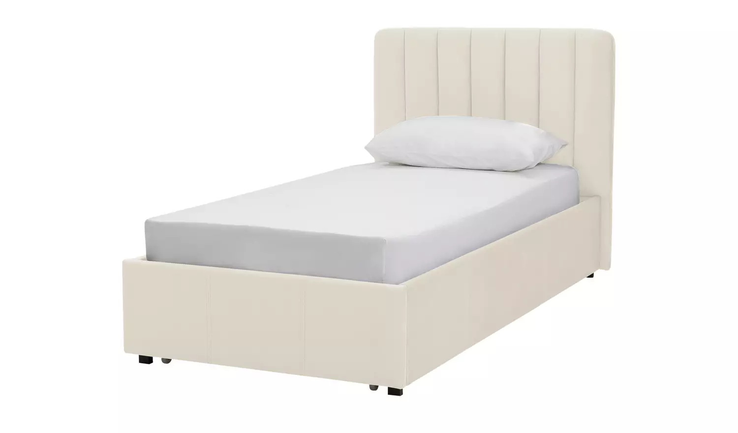 Argos Home Pandora Single Drawer Storage Bed Frame - Cream