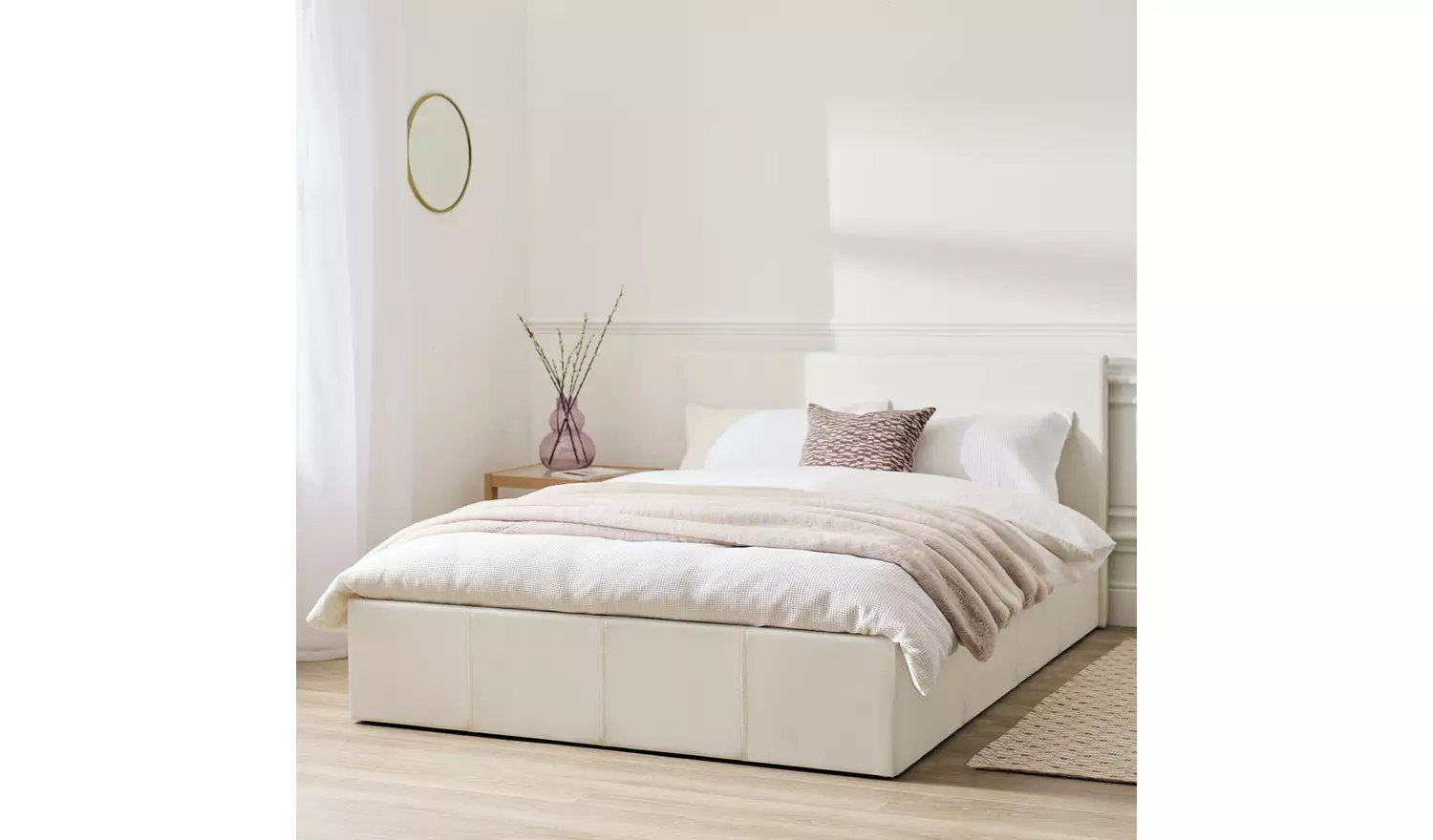 Argos Home Lavendon Small Double End Lift Ottoman Bed -White