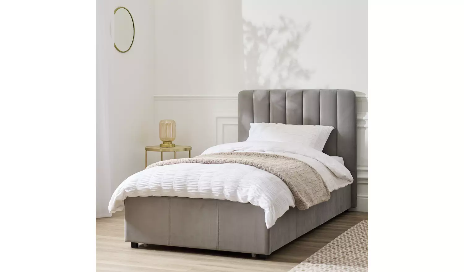 Argos Home Pandora Single Drawer Storage Bed Frame - Grey