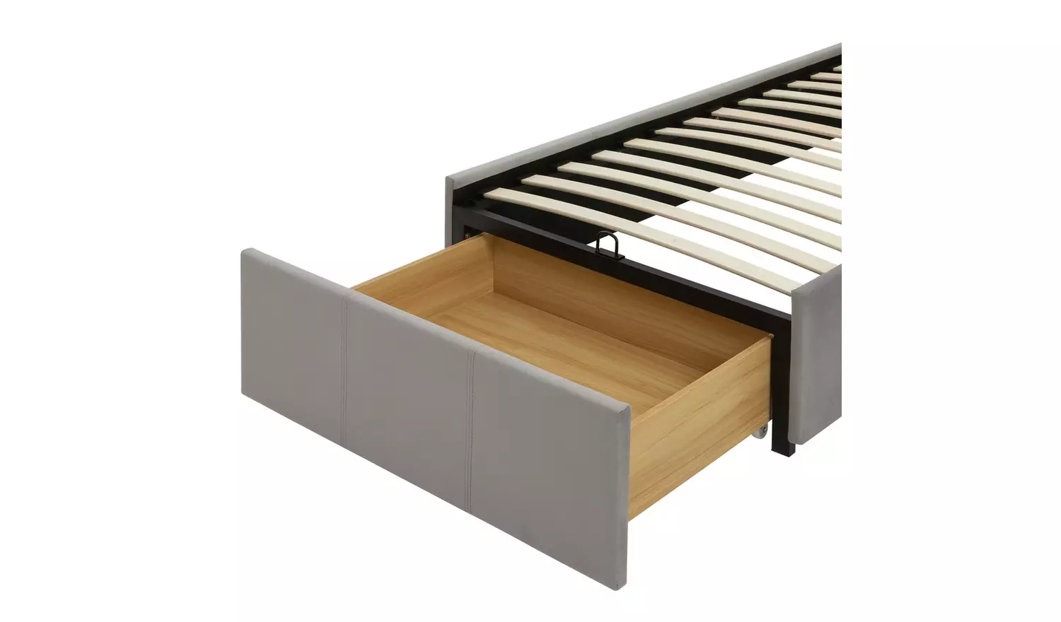 Argos Home Pandora Single Drawer Storage Bed Frame - Grey