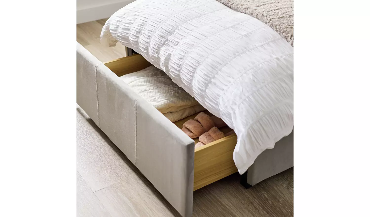 Argos Home Pandora Single Drawer Storage Bed Frame - Grey