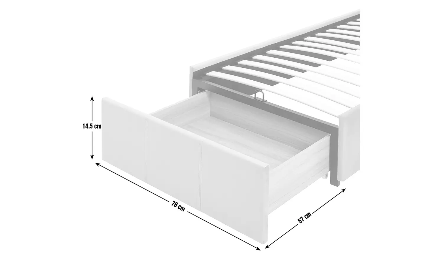 Argos Home Pandora Single Drawer Storage Bed Frame - Grey