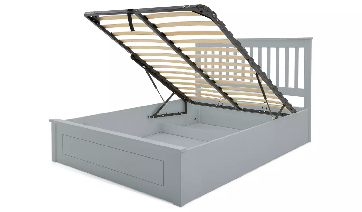 Argos Home Aspley Kingsize Wooden End Lift Ottoman Bed- Grey