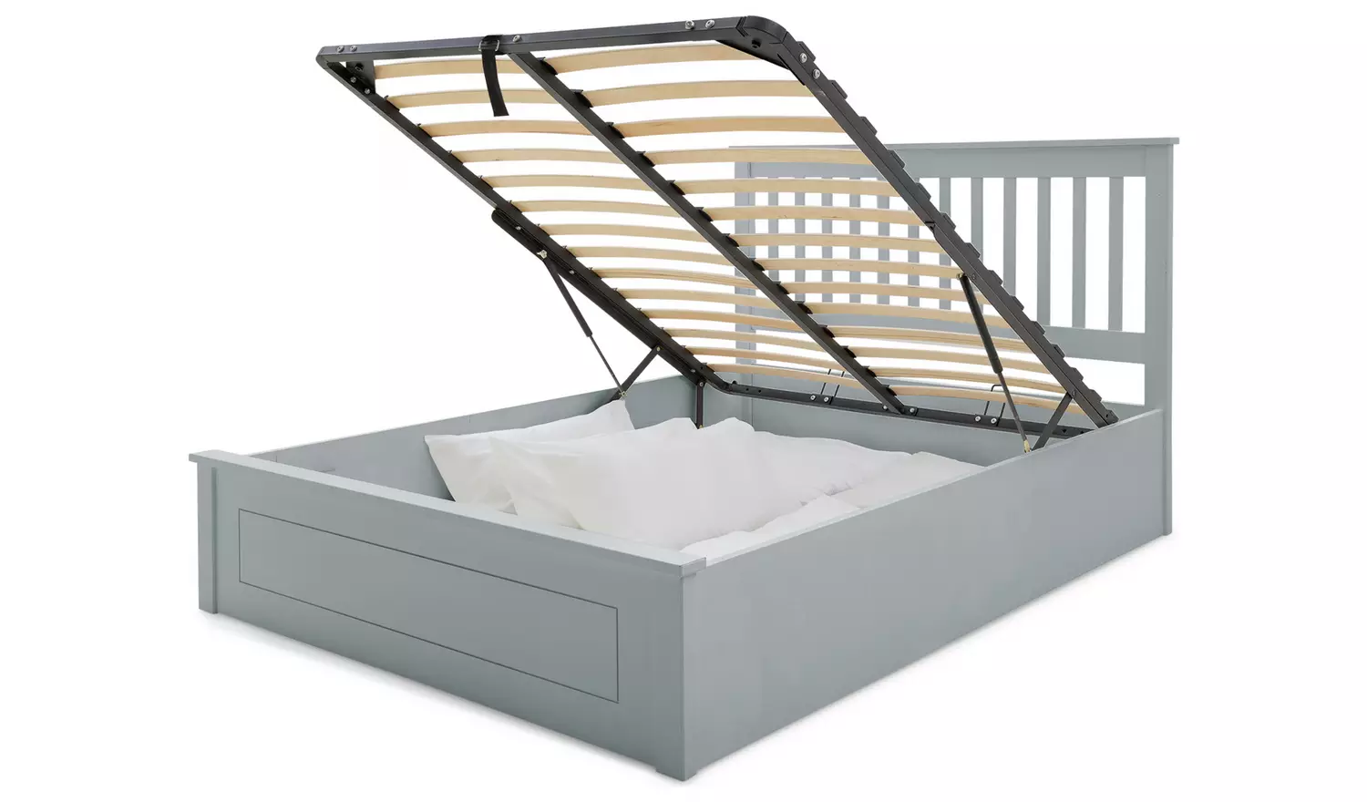 Argos Home Aspley Kingsize Wooden End Lift Ottoman Bed- Grey