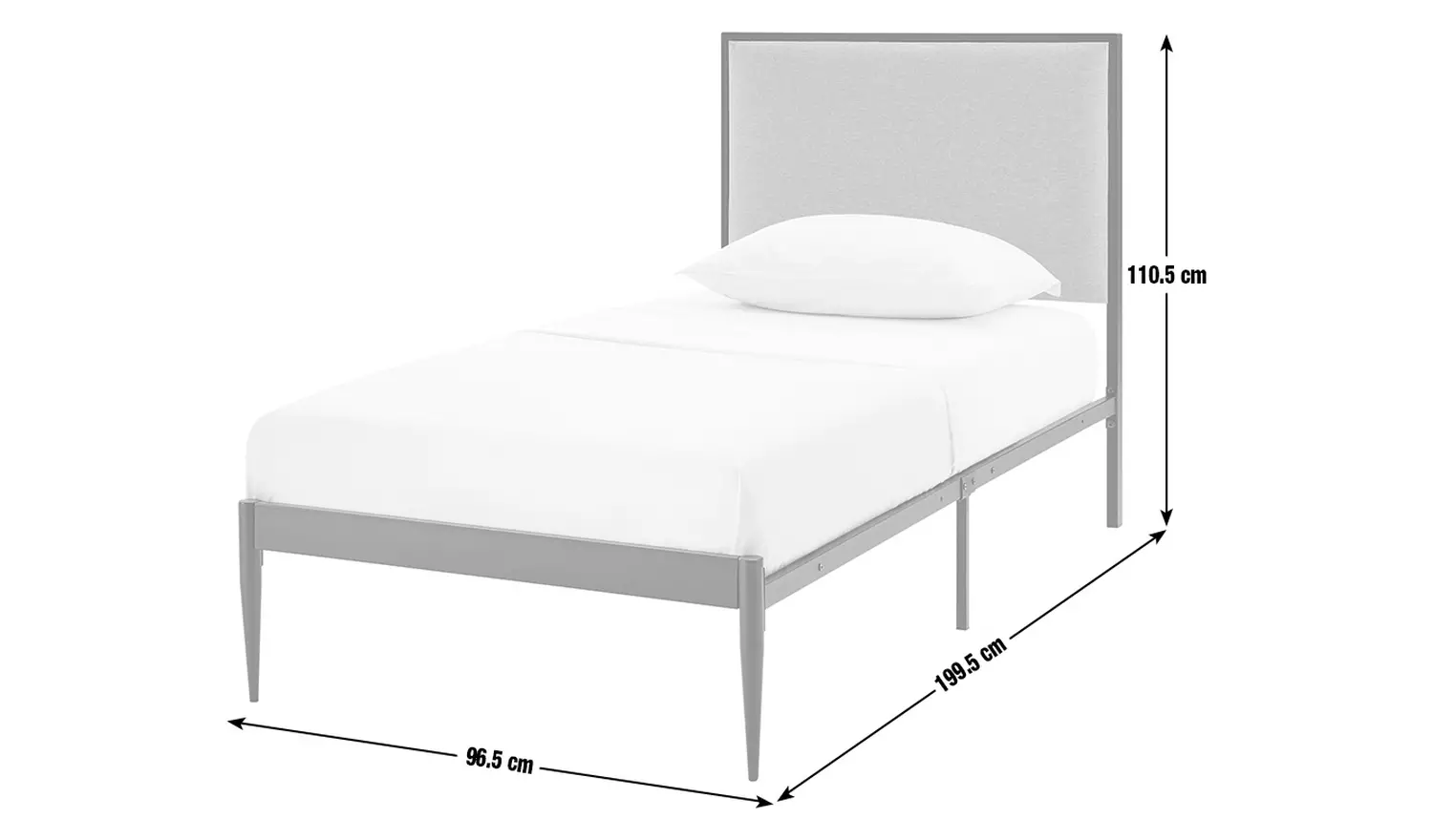 Argos Home Sadie Single Metal Bed Frame - Black