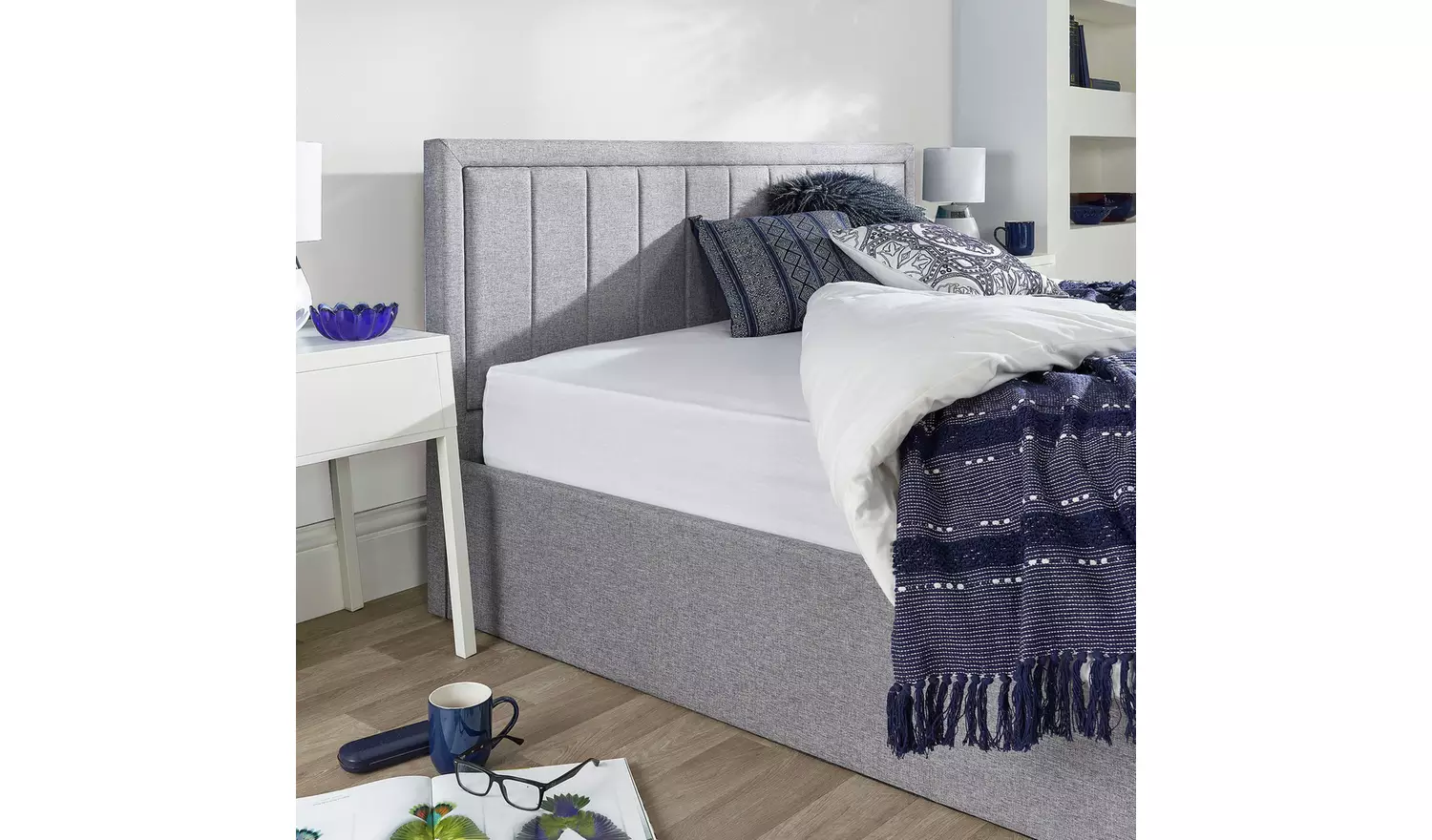 Aspire Cotswold Small Double End Lift Ottoman Bed - Grey