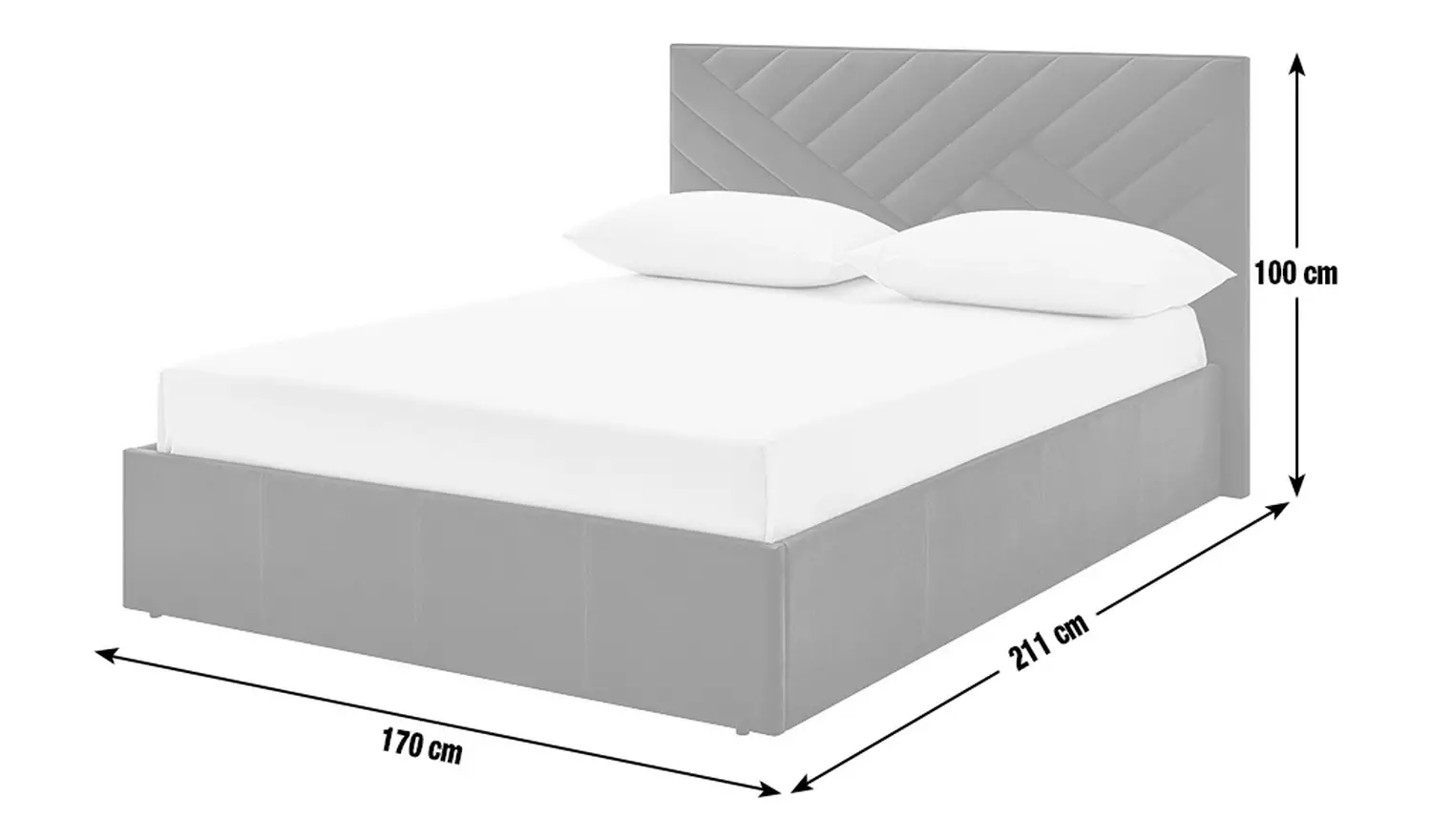 Argos Home Luca Kingsize End Lift Ottoman Bed - Green