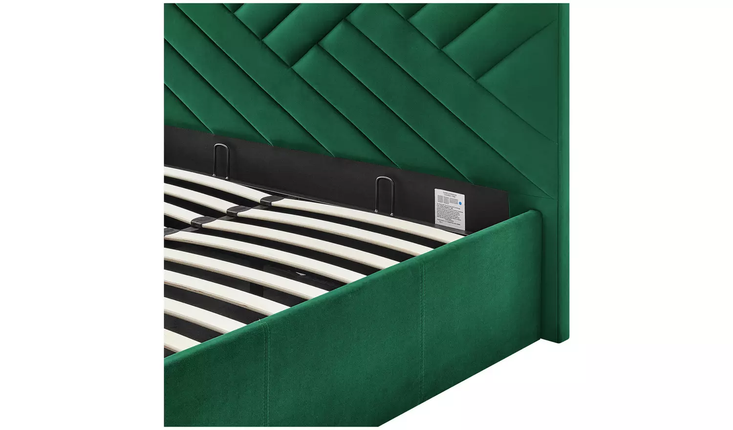 Argos Home Luca Kingsize End Lift Ottoman Bed - Green