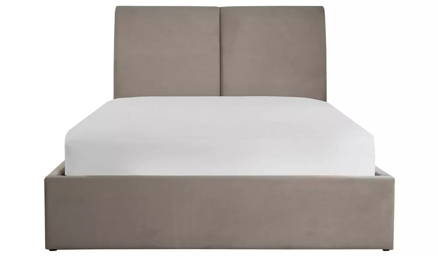 GFW Montrel Kingsize Velvet End Lift Ottoman Bed - Natural