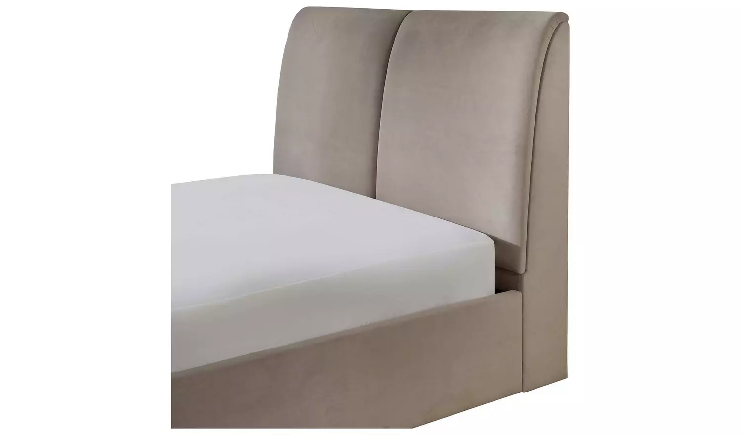 GFW Montrel Kingsize Velvet End Lift Ottoman Bed - Natural