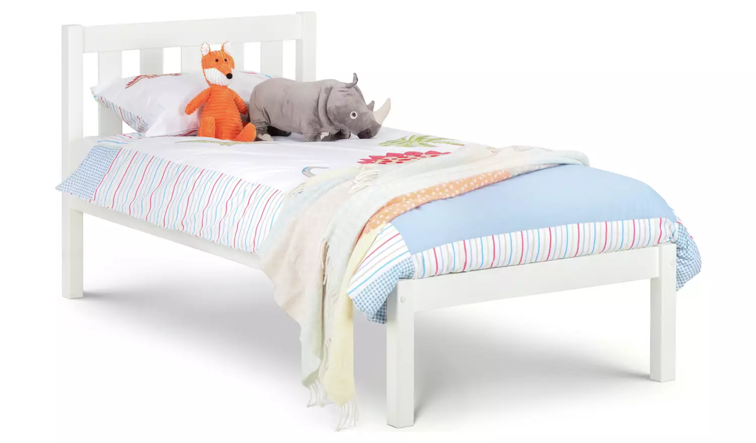 Julian Bowen Luna Single Wooden Bed Frame - White