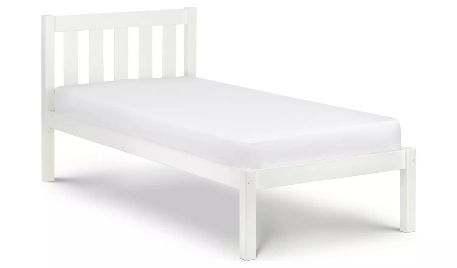 Julian Bowen Luna Single Wooden Bed Frame - White