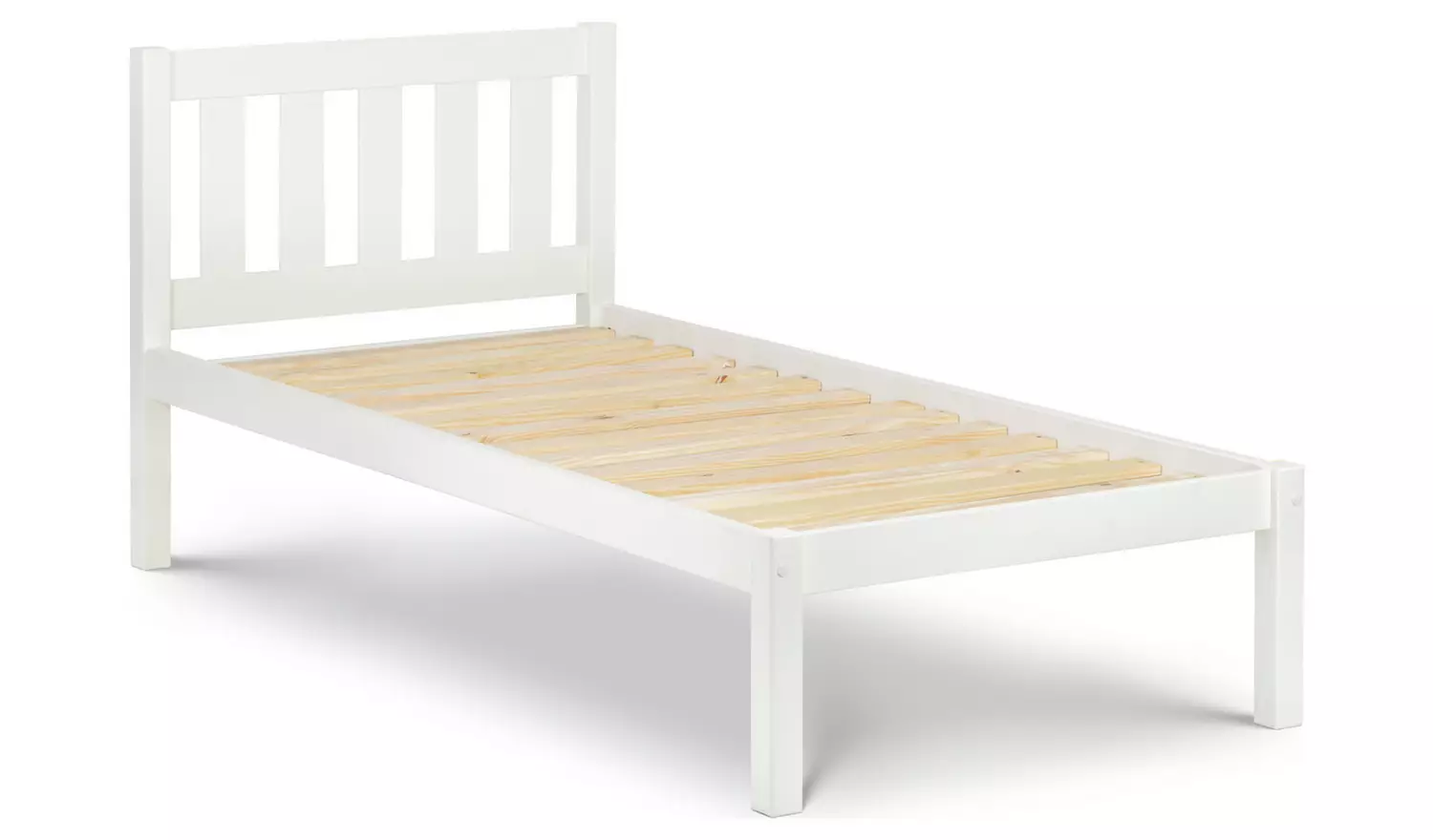 Julian Bowen Luna Single Wooden Bed Frame - White