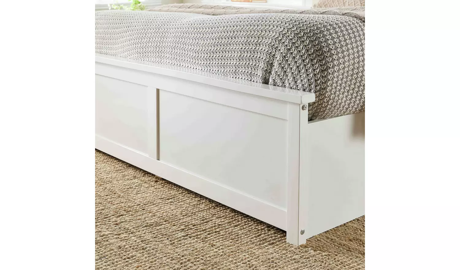 Aspire Atlantic Superking End Lift Ottoman Bed - White
