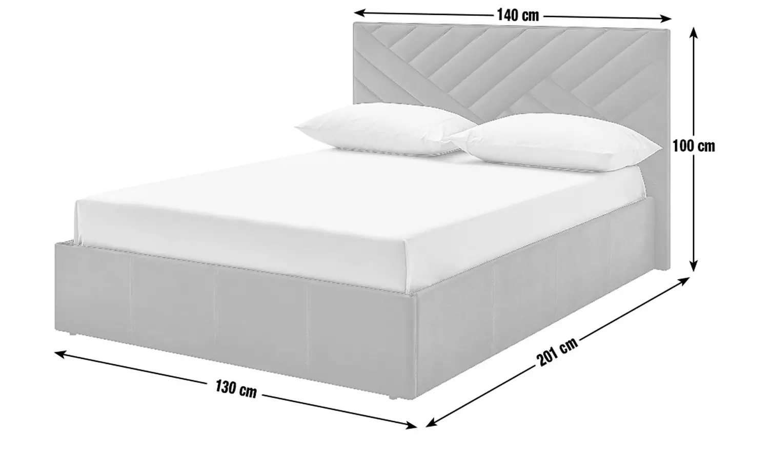 Argos Home Luca Small Double End Lift Ottoman Bed - Green